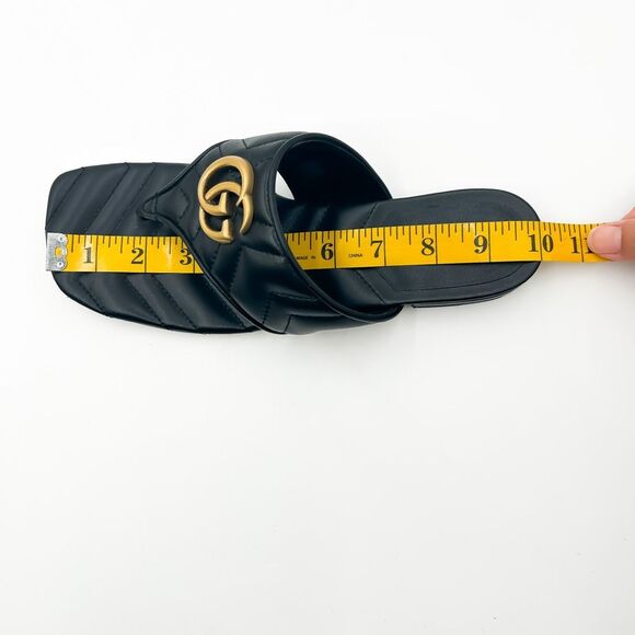 Gucci GG Marmont Matelassé Quilted Chevron Sandals EU 38.5 US 8.5 - Picture 13 of 14